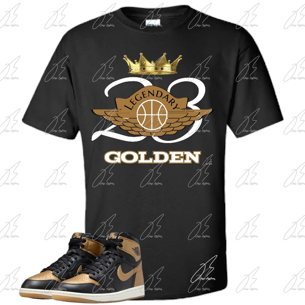 Jordan 1 Metallic Gold Matching Shirt,23 Wing ,Unisex Graphic Tee,Best Gift,Mens